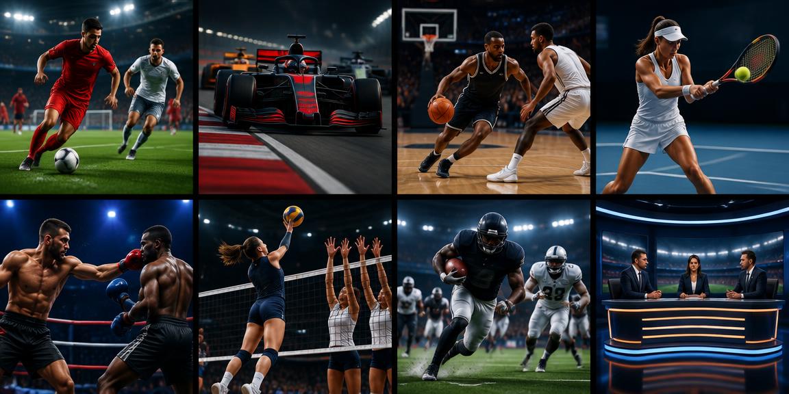 Miniaturas de transmissões esportivas genéricas